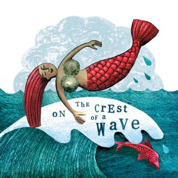 Crest of a Wave Greetings Card by Lisa Berkshire