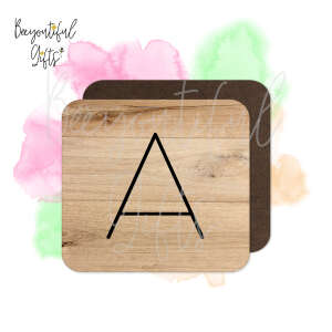 Wooden Tile Style Coaster - Alphabet