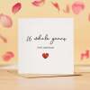 16th Anniversary Card For Wife, Husband, Girlfriend or Boyfriend, Simple Love Heart, Modern & Charming Gesture - Square (5.5x5.5) / Blank Inside