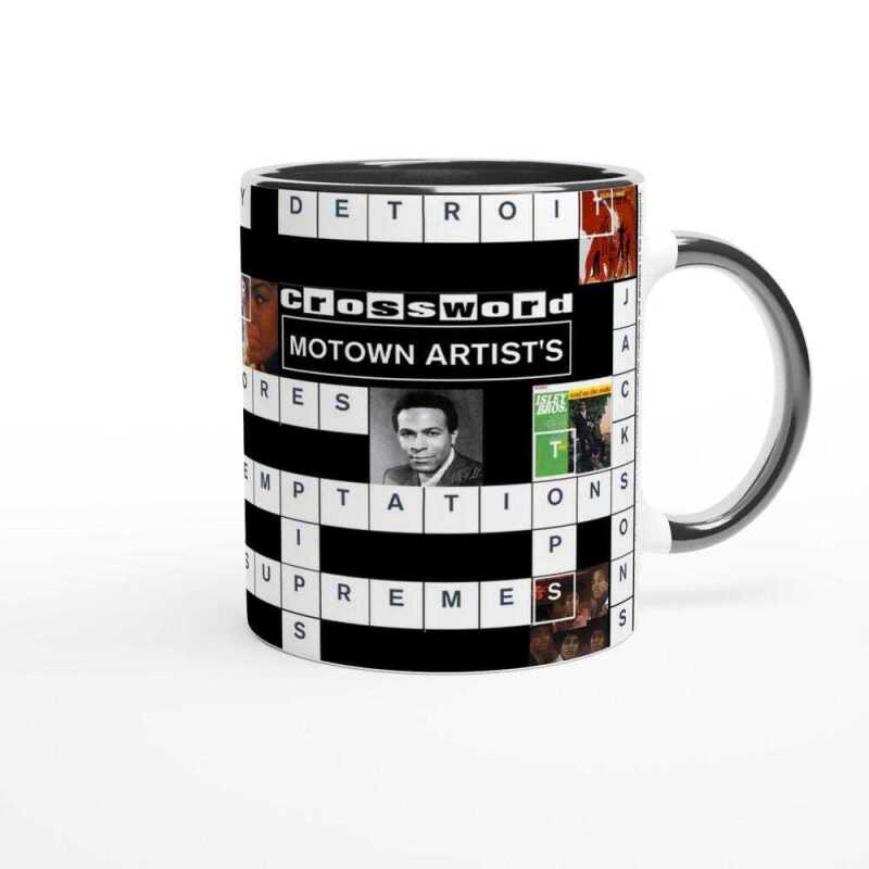 Motown Artists Crossword Mug - Ceramic White