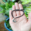 Black kids bracelet with a Moon Charm