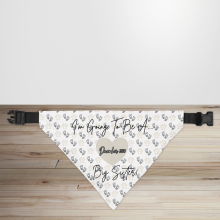 Neutral Personalised Pregnancy Announcement Dog/Puppy Bandana - Small - 12x17cm (Strap: 25cm - 40cm)