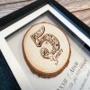 5th anniversary gift - wood. 5th wedding anniversary gift. Personalised 5 year anniversary gift for wife or husband. Fifth anniversary. - White frame