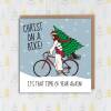 Christ on a Bike funny, rude, offensive, anti-religious, blasphemous Christmas, festive, holidays, Xmas card (Size A6/A5/A4/Square 6x6") - A6: Single card