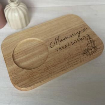Mothers Day Gift Engraved Wooden Tea and Biscuit Board / Gift for Birthday Housewarming Mothers Day / Serving Board / Coffee and Cake