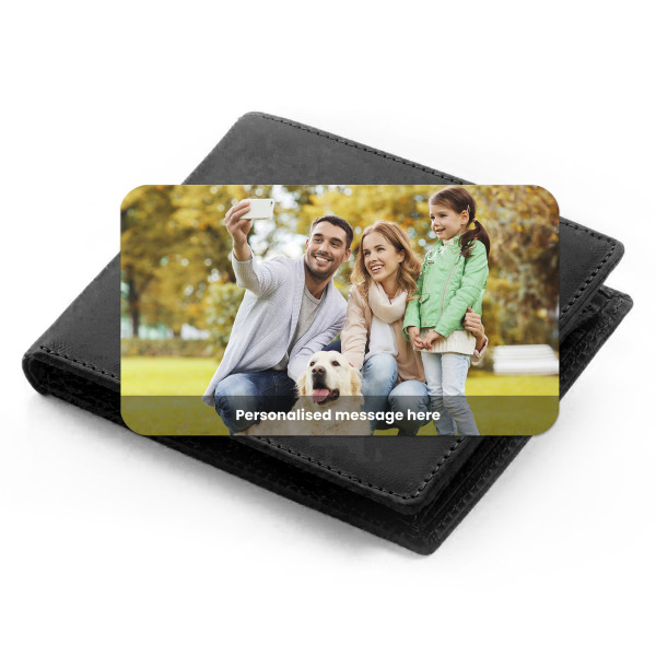 Personalised Photo Wallet Aluminium Card - Portrait