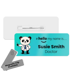 Name Badge - Cute DR Animals Hello My Name is... - Panda 2