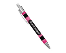 Personalised Teacher Pen - Crayon Monogram - Standard Retractable Ballpoint Pen