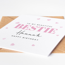 Personalised Birthday Card - To My Beautiful Bestie - Standard Smooth Card