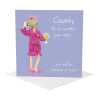 Fabulous cousin birthday card for her - designed by Erica Sturla - 15cm square and blank inside, made in the UK