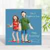 Anniversary card (son and daughter-in-law) - designed by Erica Sturla - 15cm square and blank inside, made in the UK