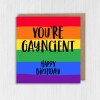 Funny LGBTQ+, gay, lesbian, old age, ancient birthday card: Happy birthday, you're gayncient (Size A6/A5/A4/Square 6x6") - A6: Single card