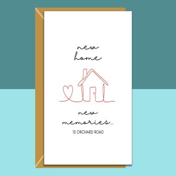 Personalised new home card - new house - custom - for him - for her - housewarming card gift - Customised for Friends or Family