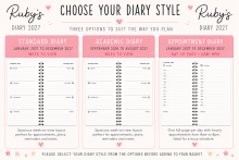 A5 Personalised Spiral Bound Diary - Simple - Standard 2027