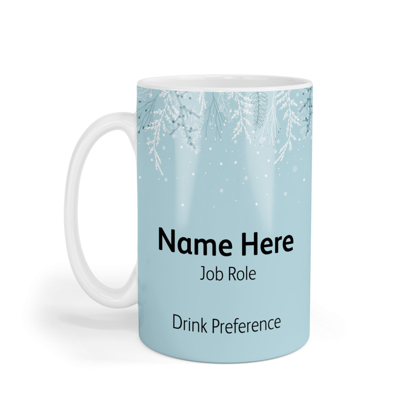 Personalised Ceramic Mug - Winter Sprigs