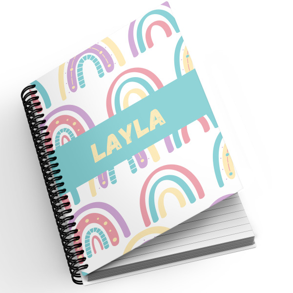 Personalised A5 Notebook - Pastel Rainbows