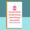 Funny 1st Birthday Card - Personalised - For her or for him - For daughter, son, granddaughter, grandson, niece, nephew or anyone turning 1 - Blank inside - Large