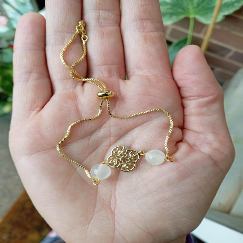 Selenite Gold Bracelet 