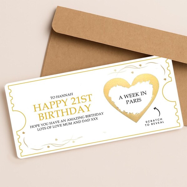 Personalised Birthday Scratch Reveal Voucher