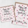 Personalised Lace (13th/13 years) anniversary card: Personalised with date (Size A6/A5/A4/Square 6x6") - A6: Single card