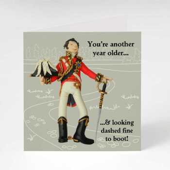Duke of Wellington historical birthday card - designed by Erica Sturla - 15cm square and blank inside, made in the UK