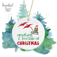 Ceramic Christmas Tree Decoration - Anything Is Possible At Christmas