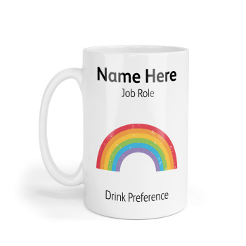 Personalised Ceramic Mug - Crackled Rainbow
