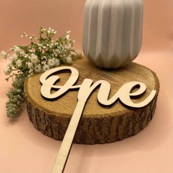 Wooden Wedding Table Numbers: Modern Calligraphy Decor