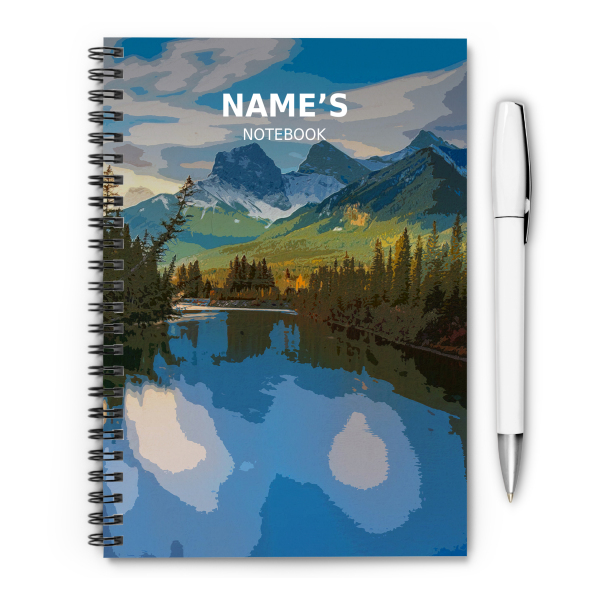 Personalised A5 Artwork Notebook - Alberta - Canmore