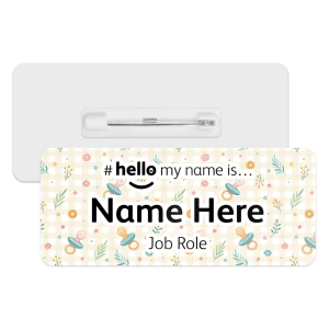 #hello my name is... Name Badge - Pastel Gingham Dummies