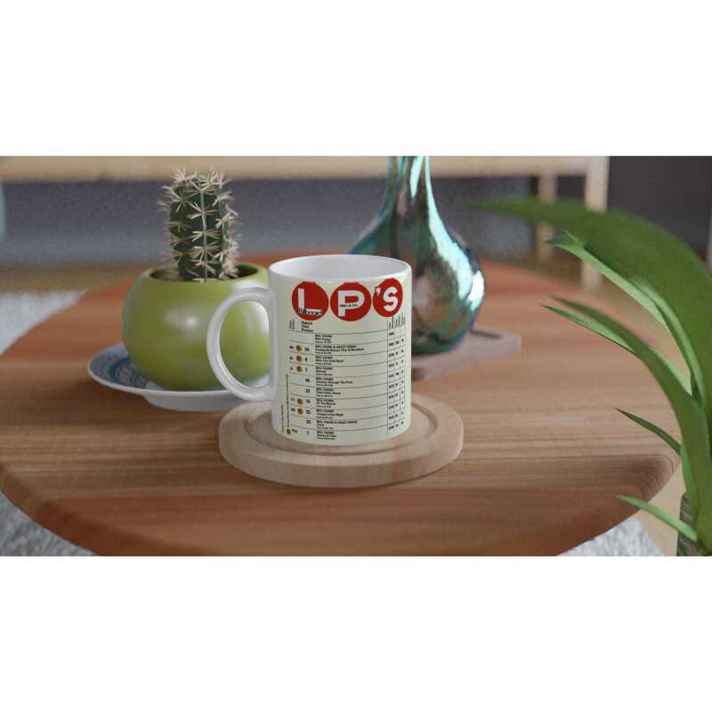 Neil Young Inspired Mosaic of First Ten Albums in USA Mug