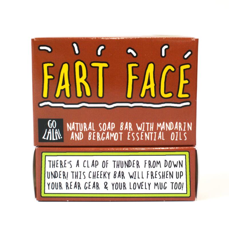 Fart Face Soap | Mandarin and Bergamot | Funny Gift | Stocking Filler | Secret Santa | Valentine |