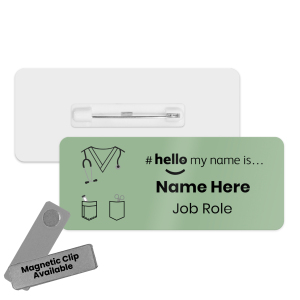 Name Badge - Colour Nurse Scrubs Hello My Name is... - Mint