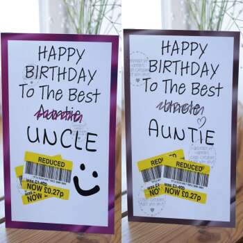 Hilarious Auntie/Uncle Birthday Card - Handcrafted Goodness
