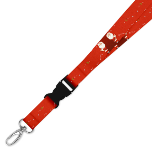 Double Breakaway Lanyard - Peeping Santa