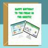 Funny Birthday Card Personalised For Him or Her - Ideal For Excel Spreadsheet Lovers - Cheeky Card For Boyfriend, Girlfriend, Husband, Wife - Blank inside - Large