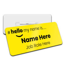 Name Badge - Yellow Hello My Name is...