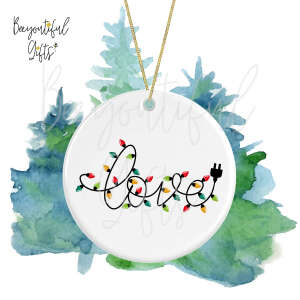 Ceramic Christmas Tree Decoration - Christmas Lights Love