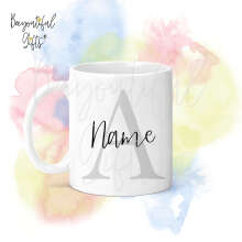 Personalised Birthday Ceramic Mug - Subtle Initial