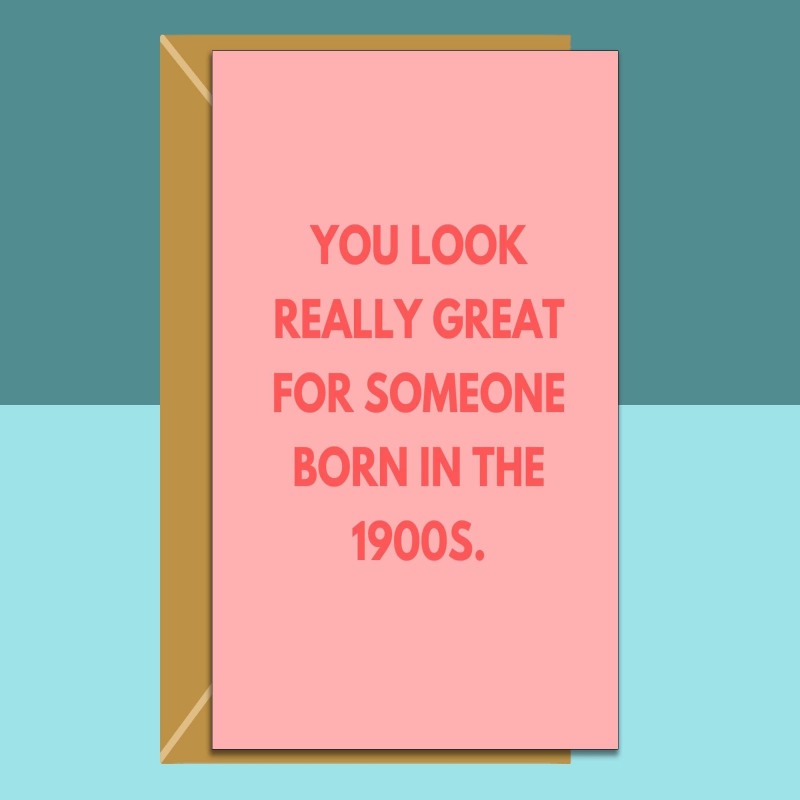 Funny personalised birthday card for friend, sister, bestie, cousin, colleague or anyone turning 30, 35, 40, 45, 50, 55, 60 or any 1900s! - Blank inside - Regular