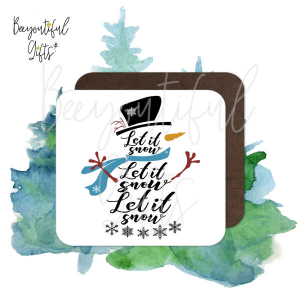 Christmas Coaster - Let It Snow Snowman