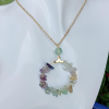 Fluorite Gold Earrings and Necklace set
