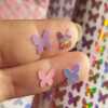 Butterfly Stickers 1cm wide 120 in a set - Pink