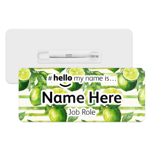 #hello my name is... Name Badge - Lime Stripes