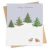 Robins and trees christmas card -  designed by Eloise Hall - 15.7 x 11cm and blank inside, made in the UK