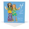 1st to 5th Anniversary Card Pack - Fun Wedding Anniversary Cards - Polymer Clay Art by Erica Sturla - Made in the UK