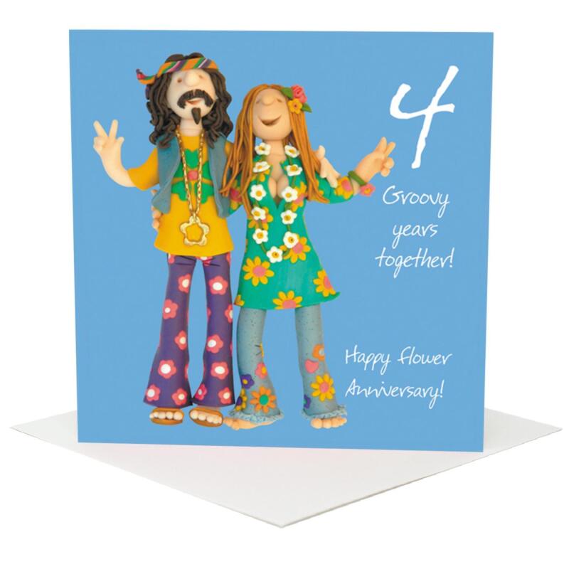 1st to 5th Anniversary Card Pack - Fun Wedding Anniversary Cards - Polymer Clay Art by Erica Sturla - Made in the UK