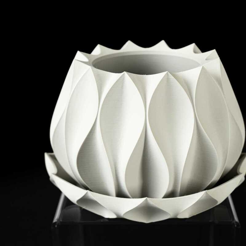 Abyssal Planter Pot 02 - Matte Dark Green