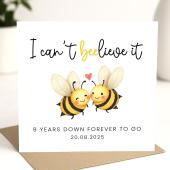9 Year Anniversary Card For Husband, Wife 9th Anniversary Card, Happy 9th anniversary 9 year Card Funny Greeting Card wife husband