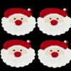 Christmas Santa Claus Hand-Crocheted Coaster Set